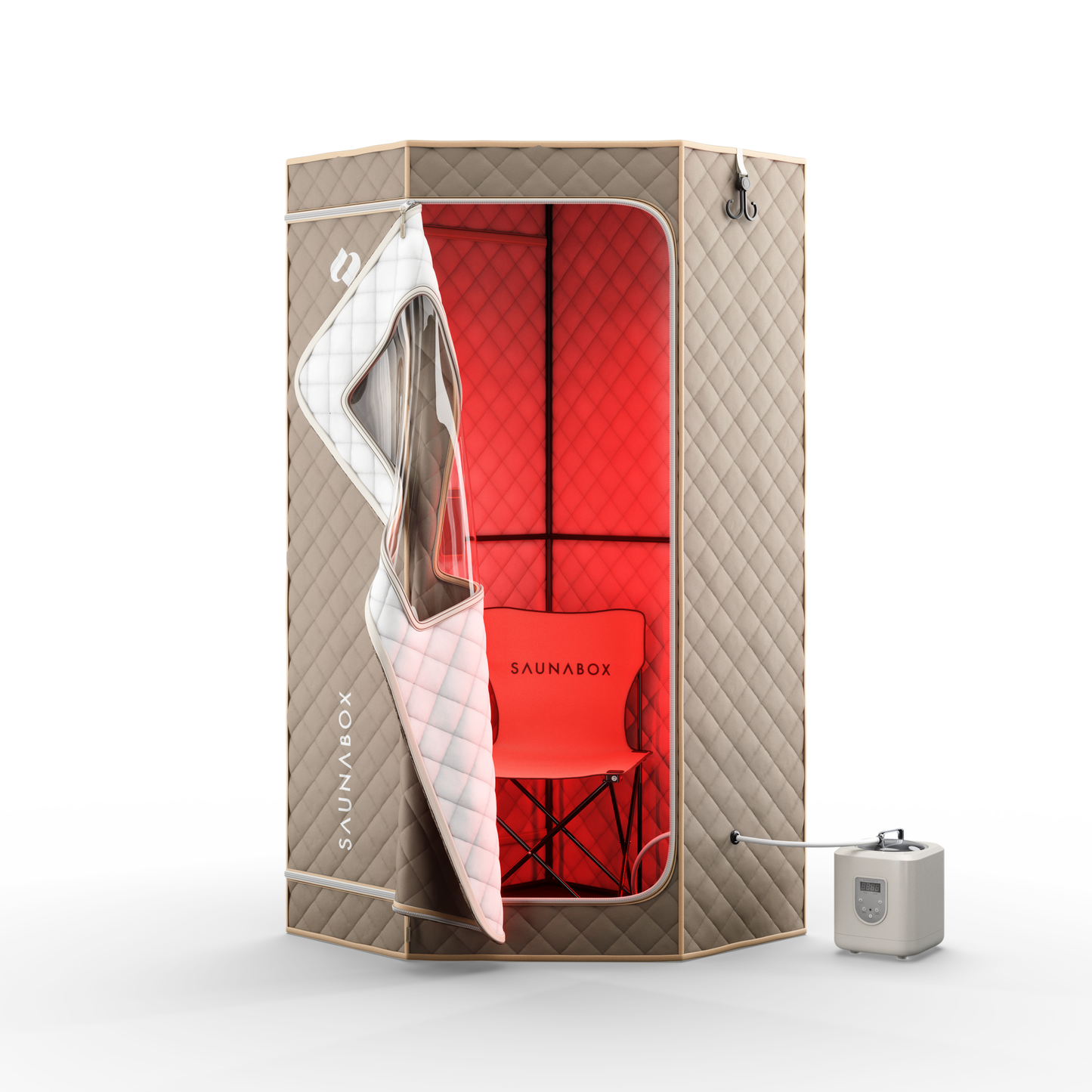 SaunaBox® SmartSteam Pro With Red-Light Therapy