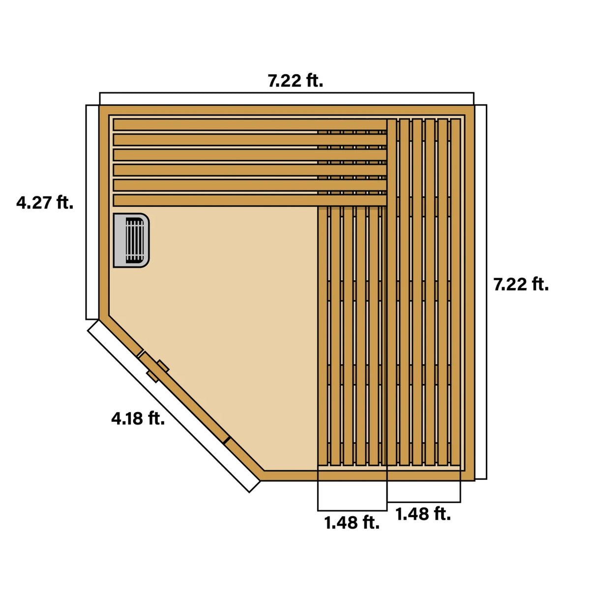 ALEKO Hemlock Outdoor Cabin Sauna Kit