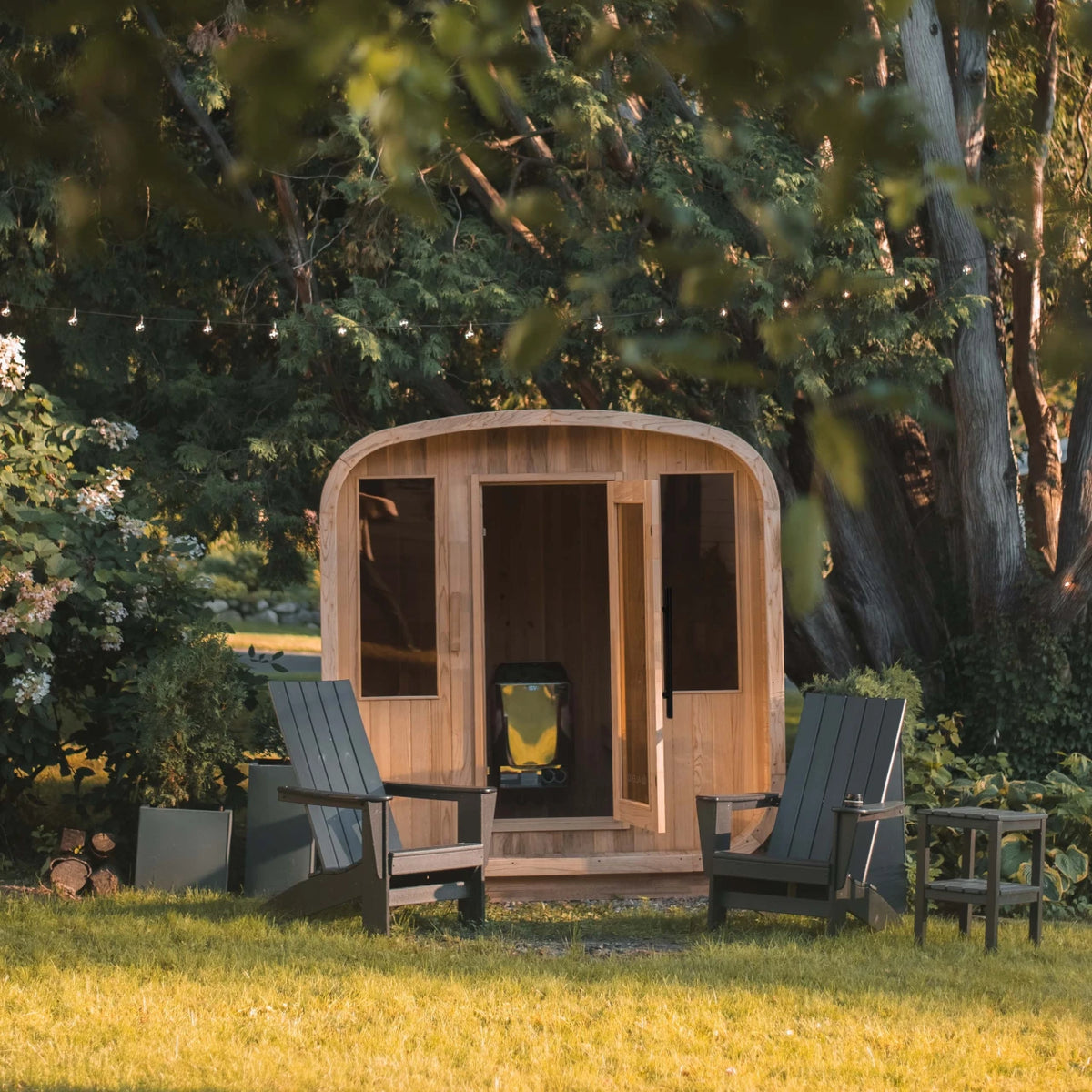 ALEKO Arnica Cedar Square Sauna Kit