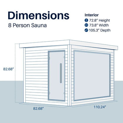 ALEKO Camellia Cedar Outdoor Sauna Kit