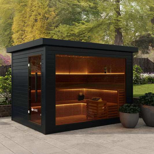 ALEKO Camellia Cedar Outdoor Sauna Kit