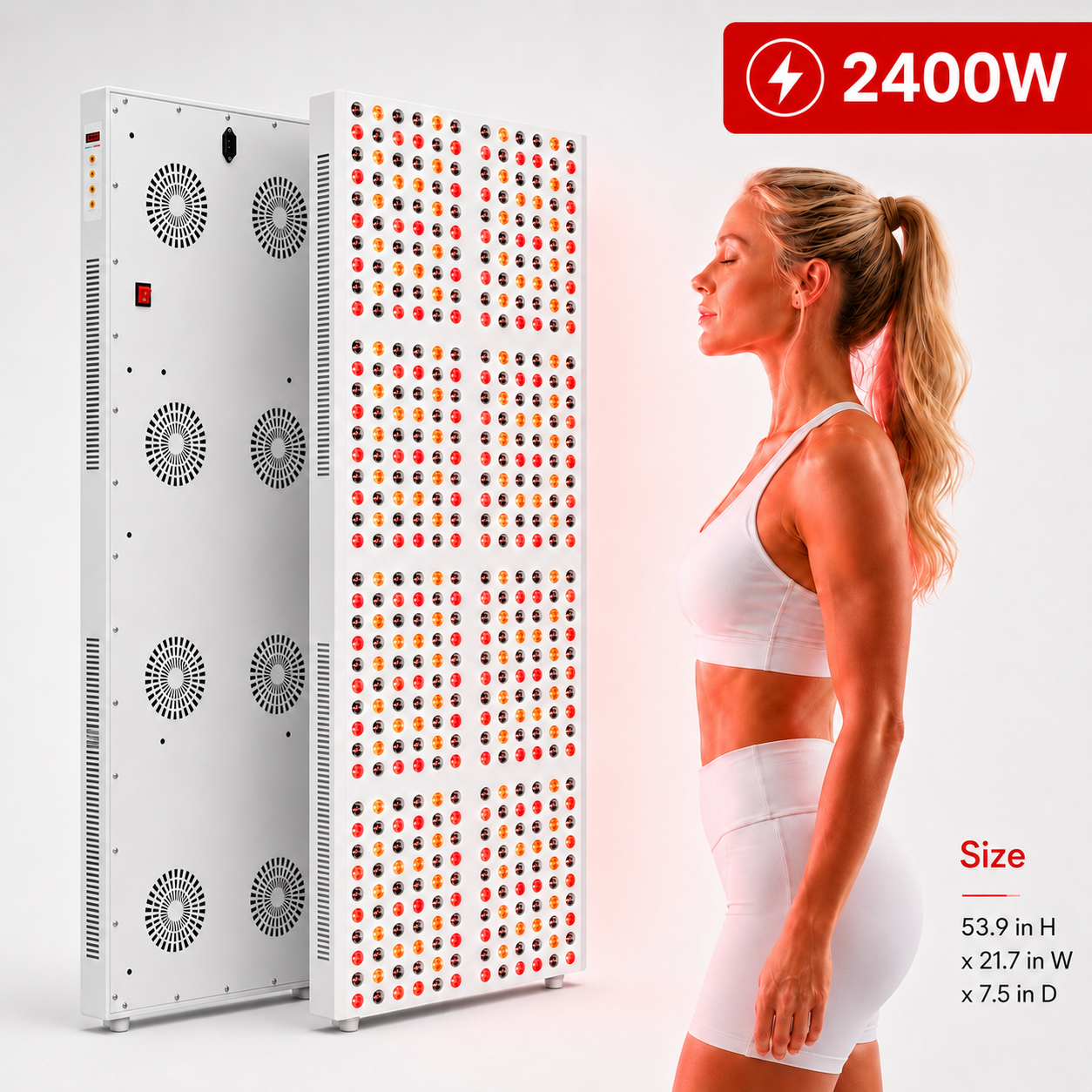 iReliev Full Body Red Light Therapy Panel (2400W)