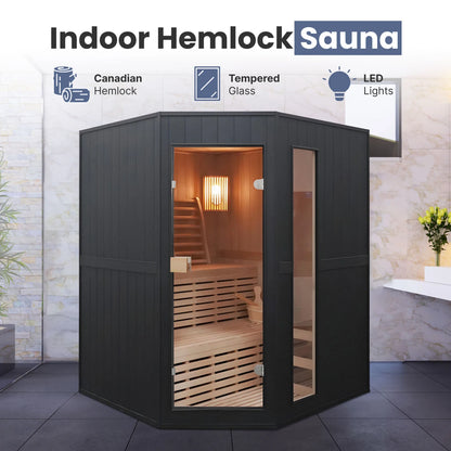 ALEKO Viola Hemlock Indoor Sauna Kit