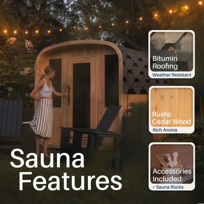 ALEKO Arnica Cedar Square Sauna Kit