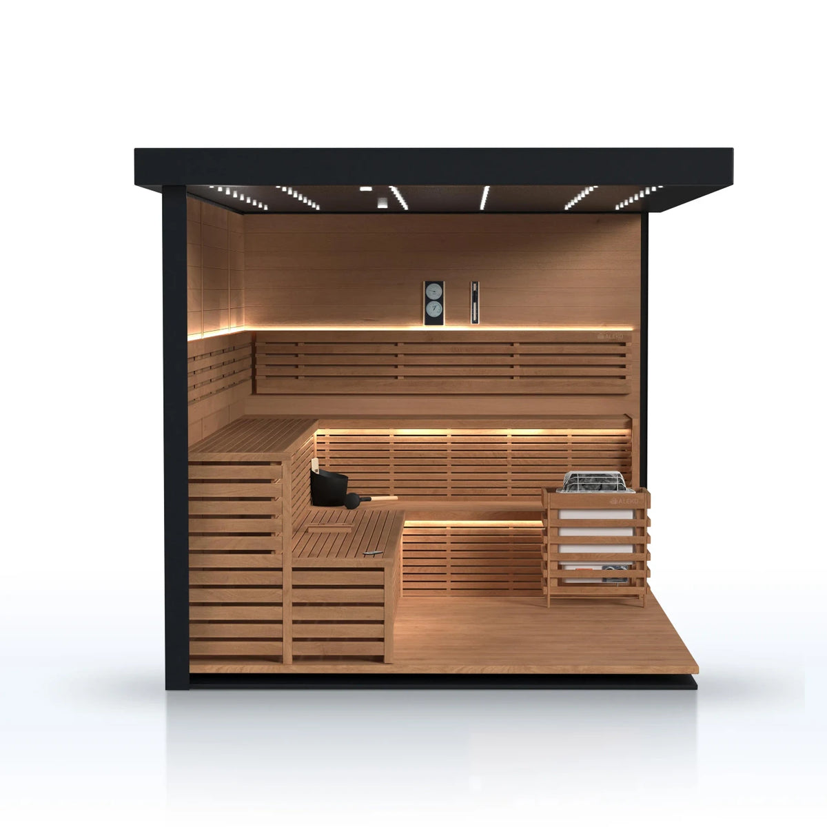 ALEKO Camellia Cedar Outdoor Sauna Kit