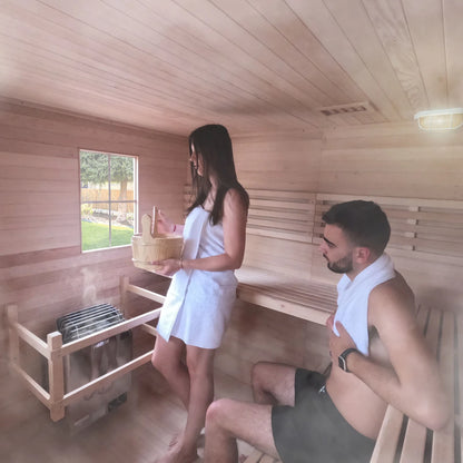 ALEKO Hemlock Outdoor Cabin Sauna Kit