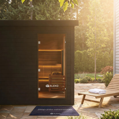 ALEKO Camellia Cedar Outdoor Sauna Kit