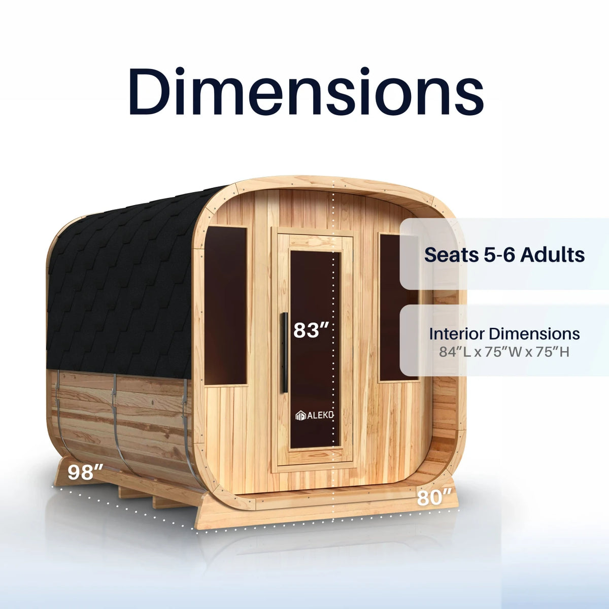 ALEKO Arnica Cedar Square Sauna Kit