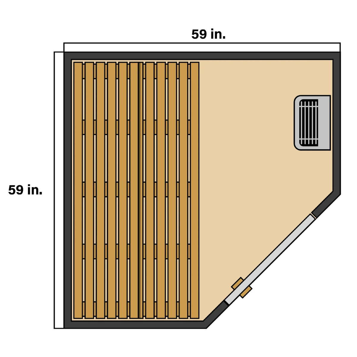 ALEKO Viola Hemlock Indoor Sauna Kit