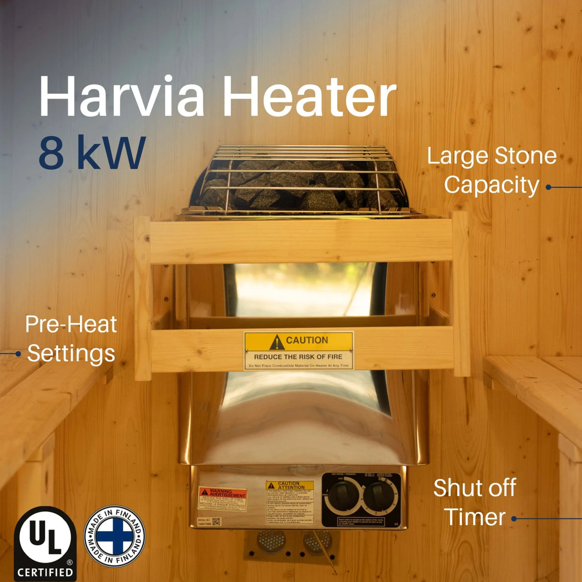 ALEKO Liatris Panoramic Cedar Barrel Sauna Kit
