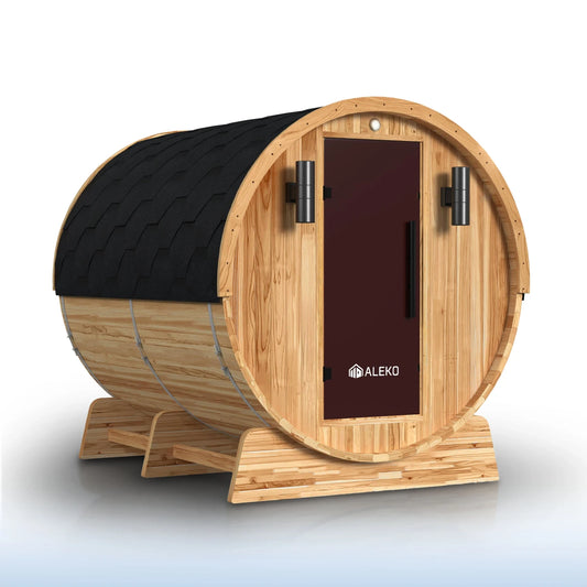 ALEKO Liatris Panoramic Cedar Barrel Sauna Kit