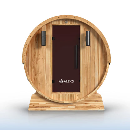 ALEKO Liatris Panoramic Cedar Barrel Sauna Kit