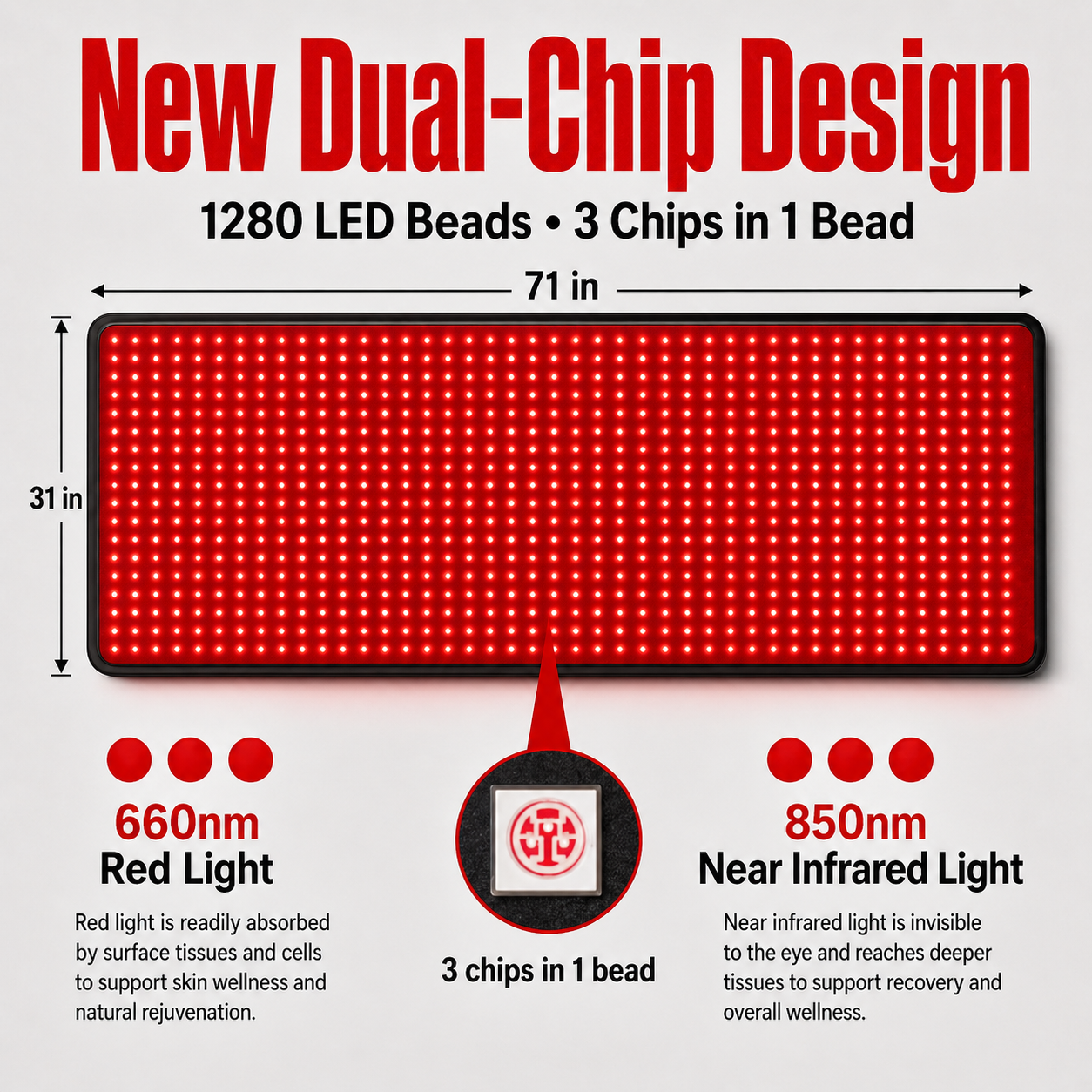 FullGlow™ 180 Red Light Therapy Mat