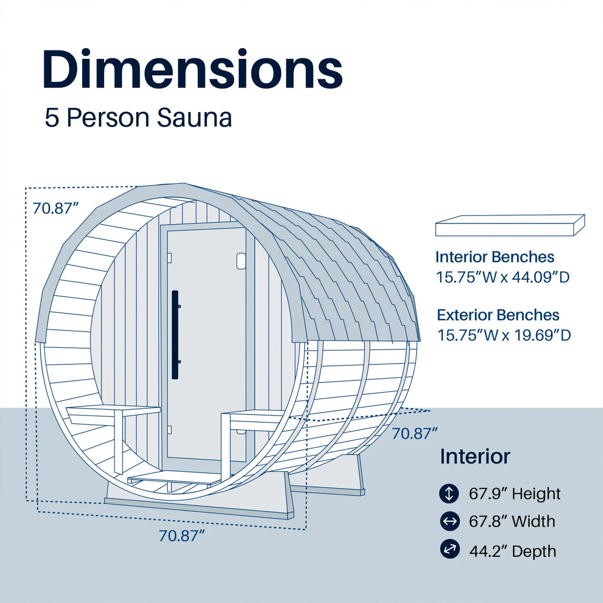 ALEKO Aster Cedar Canopy Barrel Sauna Kit