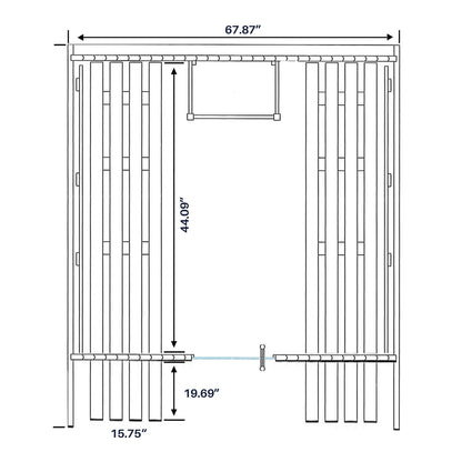 ALEKO Aster Cedar Canopy Barrel Sauna Kit