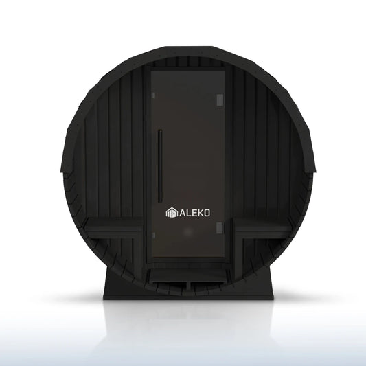 ALEKO Aster Cedar Canopy Barrel Sauna Kit