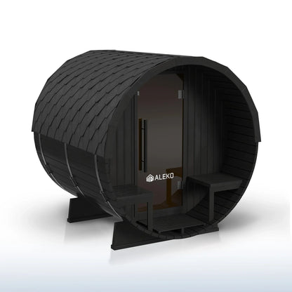 ALEKO Aster Cedar Canopy Barrel Sauna Kit