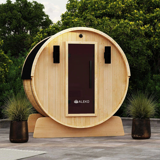 ALEKO Anemona Pine Barrel Sauna Kit