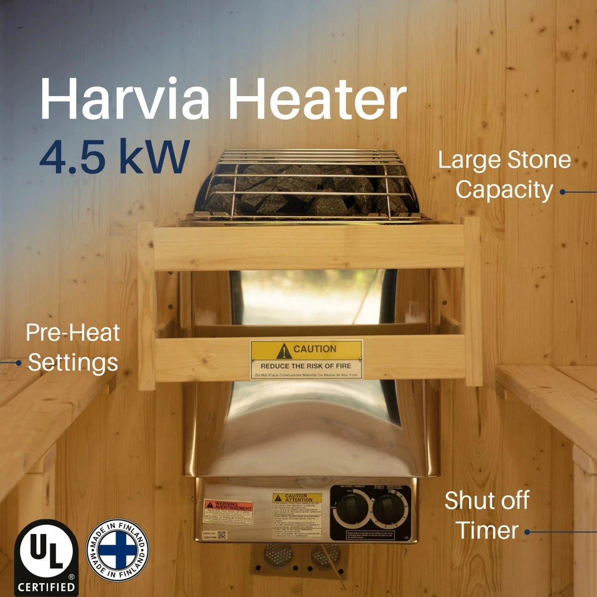 ALEKO Anemona Pine Barrel Sauna Kit