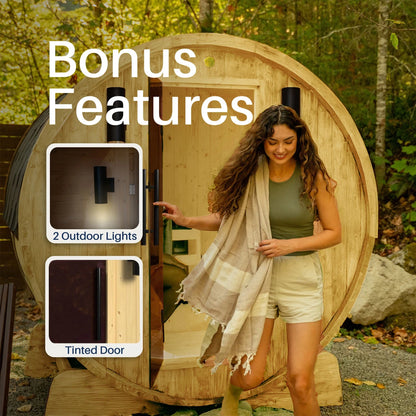 ALEKO Anemona Pine Barrel Sauna Kit