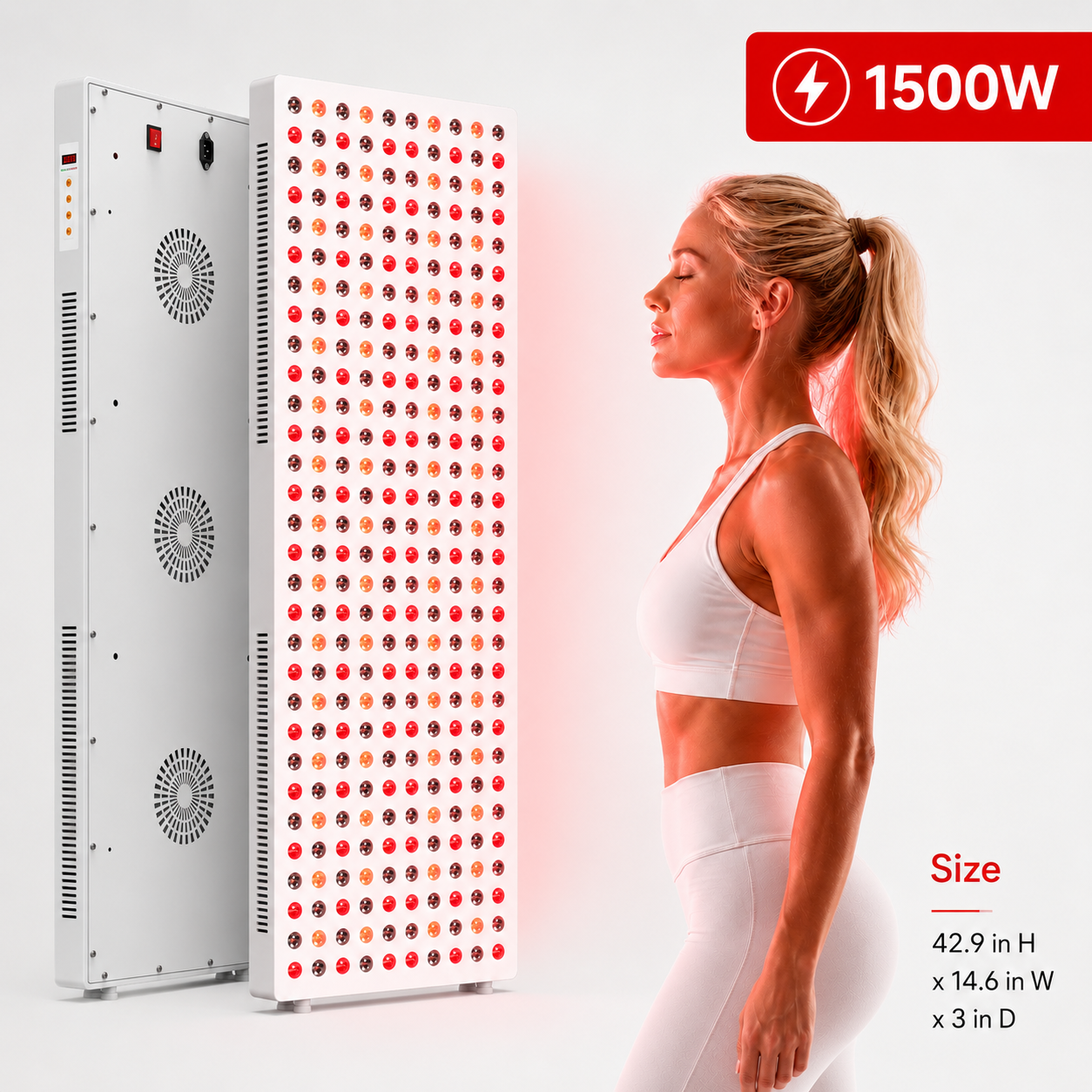 iReliev Full Body Red Light Therapy Panel (1500W)