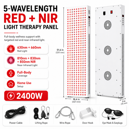 iReliev Full Body Red Light Therapy Panel (2400W)