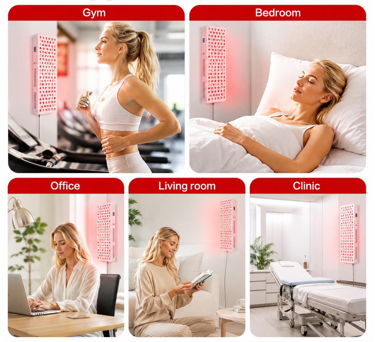 iReliev Full Body Red Light Therapy Panel (1500W)