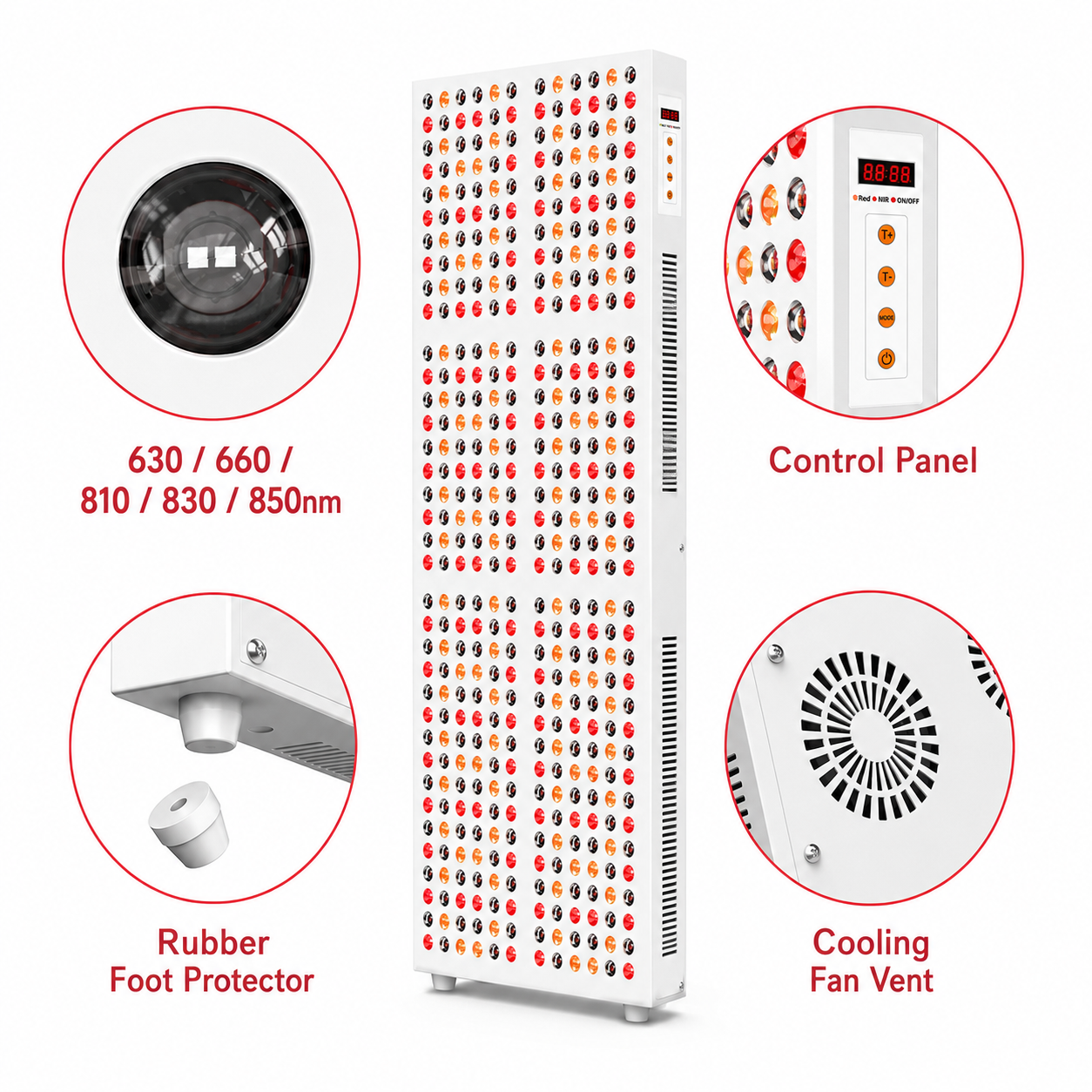 iReliev Full Body Red Light Therapy Panel (2400W)